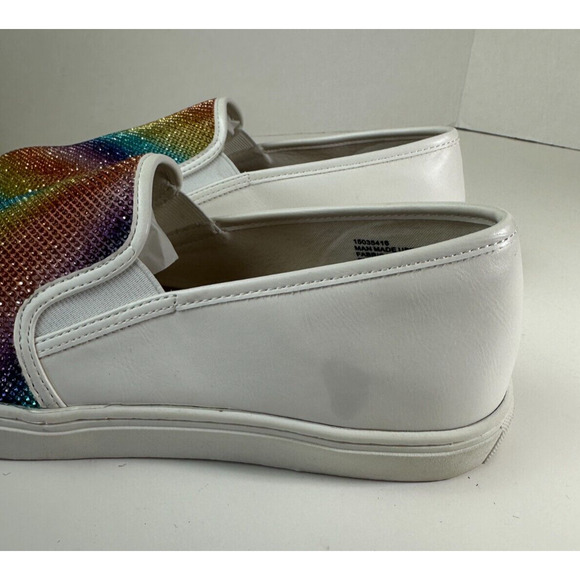 Torrid Embellished Slip On Sneakers Celebrate Love Rainbow Shoes Women's Size 9W - Picture 4 of 15